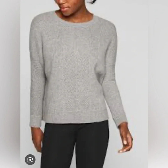 ATHLETA WOOL CASHMERE HABITAT SWEATER, Black, Small, VGUC, Drop Shoulder - Picture 2 of 9